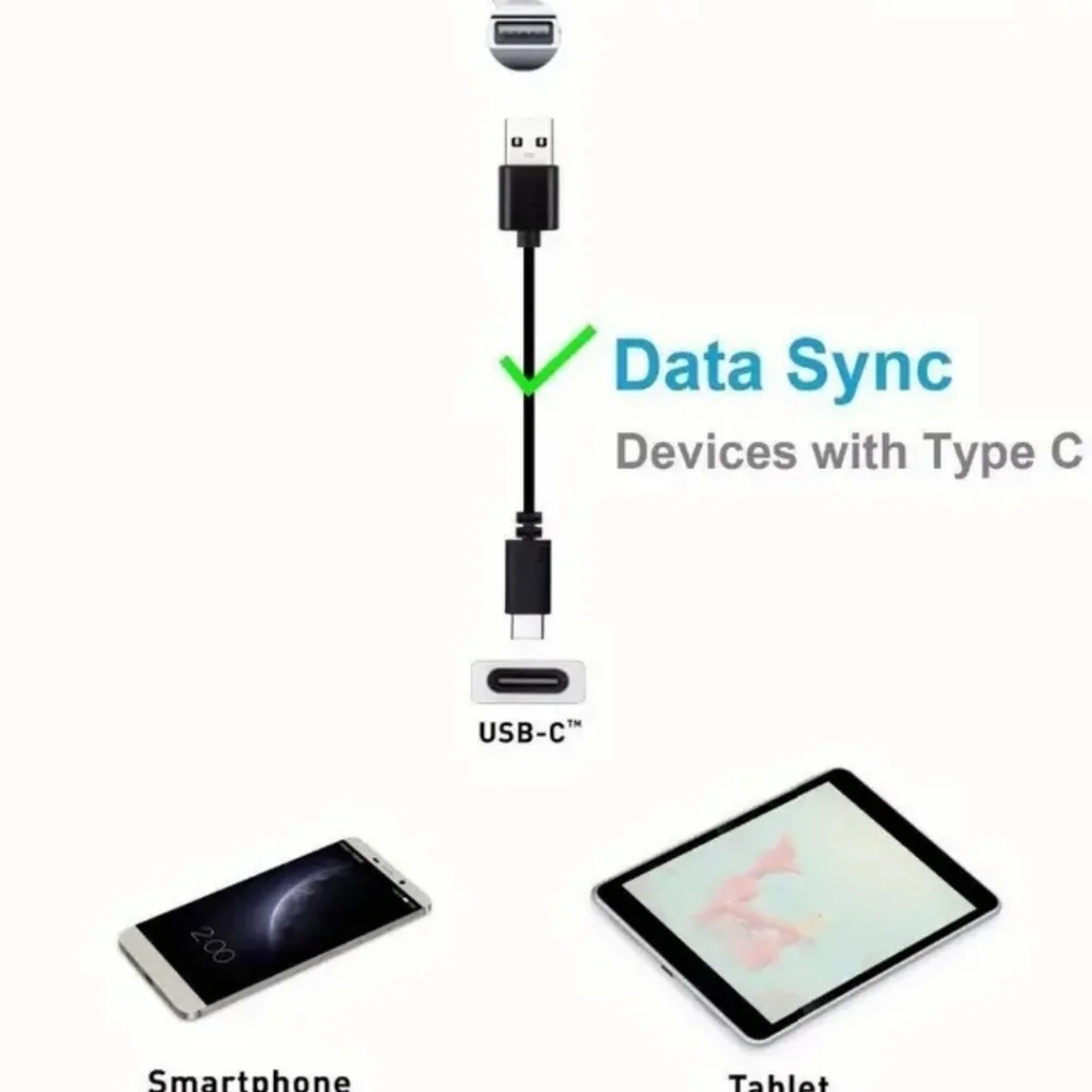 Black USB Charging Cable 4FT,C Type,bundle Of 5 Cables